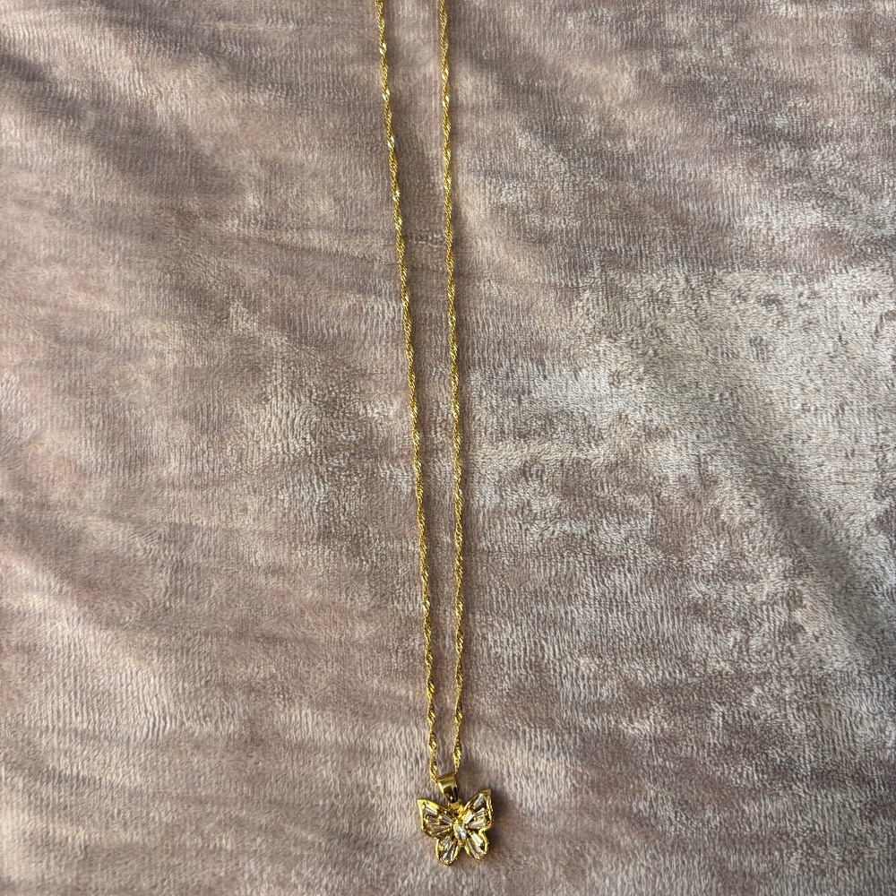 Gold Butterfly Necklace